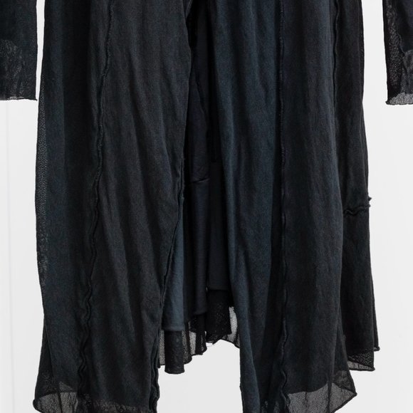 Rundholz Black Label Charcoal Mesh Distressed Cardigan - Picture 7 of 12